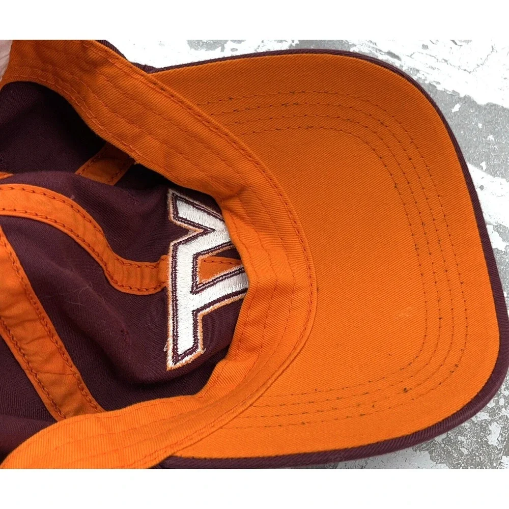 Virginia Tech Hokies Hat Cap Strap Back Maroon Baseball Dad Adjustable Plain F12
